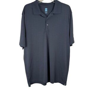 PGA Tour Golf Polo Shirt Tennis Striped Blue Activewear Athleisure Men's XL EUC
